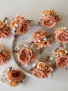 Đạo Cụ Chụp Ảnh Đám Cưới Hoa Giả Austin Rose Phụ Kiện Váy Cưới Hoa Cầm Tay Cho Cô Dâu Và Người Bạn Thân Hoa Cài Áo