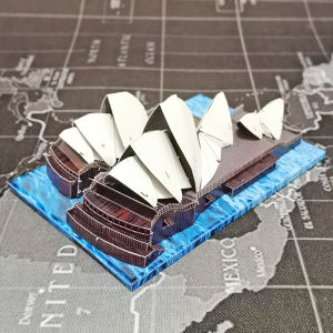 European Oceania Architecture Love Iron Metal Puzzle Mini 3D Glue-Free Three-Dimensional Handmade DIY Assemble Model