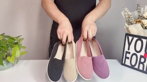 Slip On Rubber Shoes For Women On Sale: Breathable Casual Loafers & Flats For Ladies 2023 Korean Style Comfort Slip On Walking Shoes