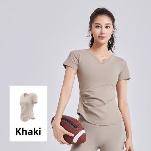 YANSE | Short Stature Padded Fitness T-Shirt and Leggings Set