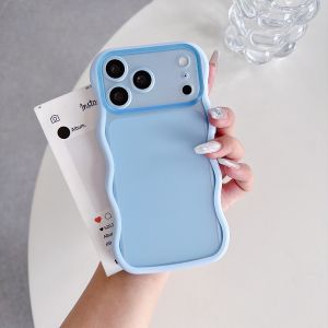 Fashion Ripple Pattern Shockproof Matte Phone Case For IPhone 18 17 16 15 14 13 12 11 Pro Max Solid-Color TPU Protective Cover
