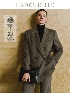 LadyS Elite | Thickened Wool & Silk Ladies Winter Formal Suit