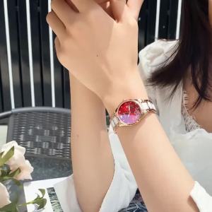 OLEVS | Đồng Hồ Thạch Anh Nữ OLEVS 3605 Dây Đeo Bằng Gốm Thanh Lịch Đồng Hồ Đeo Tay Nữ Thời Trang Chống Nước Có Ngày Tự Động Phát Sáng Với Vỏ Bằng Thép Không Gỉ