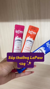laPaw Gourmet Súp thường bổ sung có mèo cho mèo mọi lứa tuổi (12G x 5 thanh)