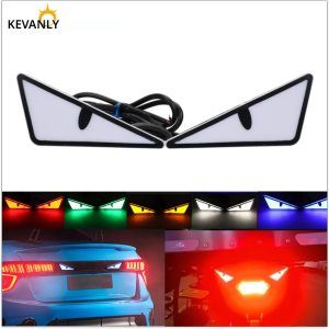 2 ชิ้น LED Devils Eye ป้ายทะเบียนไฟหน้าสําหรับรถยนต์ Motorcycl Universal ดัดแปลงตกแต่ง single light รถอุปกรณ์เสริม