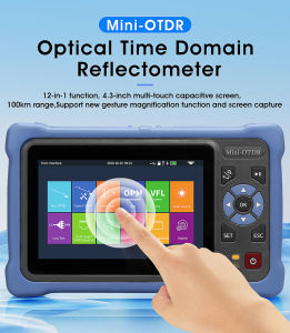 ⭐⭐⭐AUA800U UPC / AUA800A APC Port Multifunctional Mini OTDR Optical Time Domain Reflectometer 100KM 4.3-inch Touch Screen