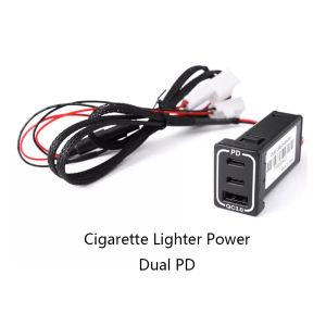 For Toyota Prado 150 2014-2018 1PC USB Car Charger Switch Panel QC3.0 PD Fast Charging Outlet Power Adapter Phone Voltmeter 12V