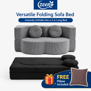 Zeen 2M Foldable Sofa 2 in 1 Foldable Sofa Bed Dual-purpose Small Living Room Sofa Foldable Compression Sofa Bed Full Sponge Roll Pack Compressed Fabric Sofa