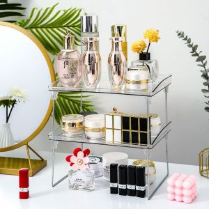 Folding shelf kitchen stacking shelf student desktop storage finishing rack desk storage rack acrylic shelf