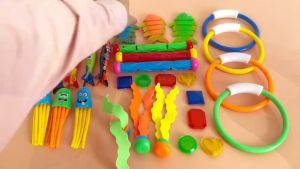 22 Pcs Diving Pool Toys for Kids Set Pool Games Diving Training Toys Summer Swim Water with Includes Sticks Diving Rings Torpedo Pool Toys