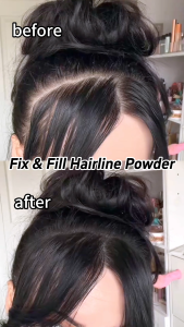 Lakerain Fix & Fill Hairline Powder Waterproof Hairline Shadow Root Cover Up Natural Hair Root Touch Up Can Use As Eyebrow Powder