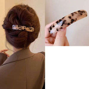 High Quality Chic Hair Clip Spring Clip for Girl French Large Hairpin Headwear Glossy Elliptical Arc Hairpin Hair Accessories