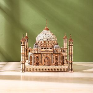 3D ไม้ DIY สามมิติ Taj Mahal จิ๊กซอว์ปริศนาผู้ใหญ่ Decompression ปริศนาวันหยุดของขวัญตกแต่ง