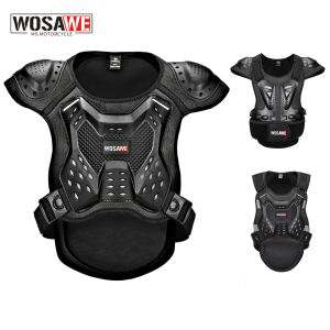 WOSAWE | WOSAWE Motorcycle Jacket Adult Chest Back Vest Moto Racing Jacket Motocross Comfortable Inner Fabric Jacket