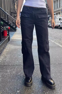 BM New Cargo Pants Pants Womens Green All-Matching Casual Pants Loose Pants American Retro Discount Store Straight-Leg Pants