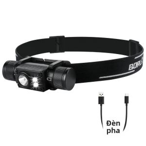 Đèn Pha LED BORUiT HP500 1000LM Sạc Type-C Pin 18650 Chống Nước Dùng Cho Ngoài Trời Cắm Trại Câu Cá - Góc Chiếu Sáng Có Thể Điều Chỉnh