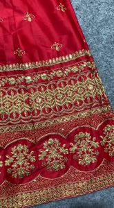 [PRE-ORDER] Semestitched Malay Satin Silk Choli Lengha (10-15days delivery)