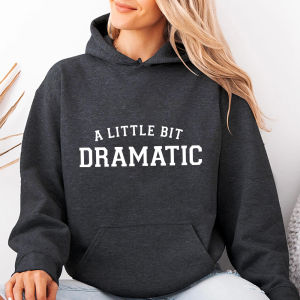 "A Little Bit Dramatic" Bold Text Graphic Iron-on Transfers for Clothing Fusible Clothing Patches Thermo-Stickers for DIY Sewing