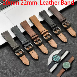 20mm 22mm Leather Strap for Samsung Galaxy Watch 7 6 5 4 40/44mm Classic Replacement Bracelet for Huawei Watch 5 4Pro GT4 5