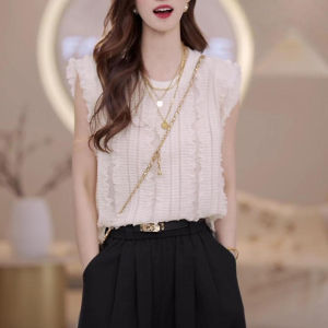 Shalldoer | Korean Design Round Neck Short Sleeve T-Shirt Womens Fashionable Flirty Polyester Casual Loose Fit Summer Top