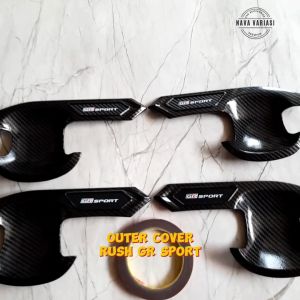 Outer Cover Rush 2022 Cover Mangkok Pintu Mobil All New Rush GR Sport 2022 Glossy Carbon