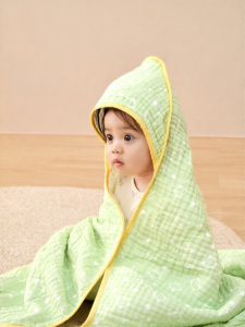Purcotton | Hooded Cotton Baby Bath Towel