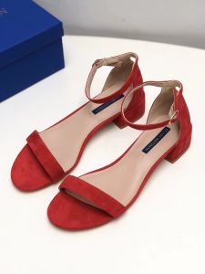 Low-Top Womens Sandals with Buckle Strap Full Leather Sweet Pure Color Open-Toe Daily Wearing Thick Heel Fashionable Shoes