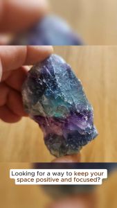 Rainbow Fluorite Raw Natural Crystal Stone | Remove Negativity | Focus | Relieves Anxiety & Stress