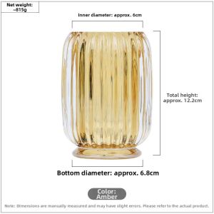 Luxury Striped Transparent Glass Storage Container