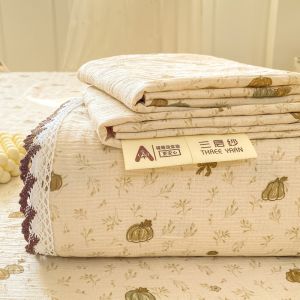 KAMONI | Bộ Drap Giường Hai Lớp Mùa Hè Không Phải Bông Sạch 100%