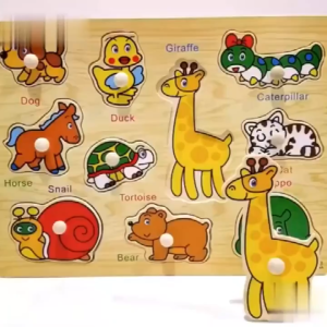 3D Wooden Hand Grab Boards Puzzle Toys Baby Learning Cognition Jigsaw Educational Toys for Kids