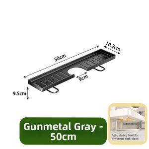 ERMO | Bathroom Wall-Mounted Shelf No Drilling Required