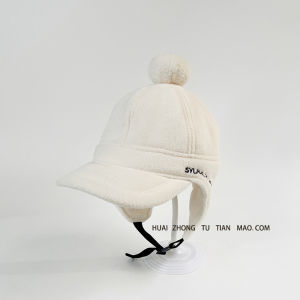 หมวกกันหูสำหรับเด็กแก๊ปกันลมให้ความอบอุ่นเพิ่มความหนาบุขนลายไดโนเสาร์สำหรับเด็กผู้ชายใส่ในฤดูใบไม้ร่วงและฤดูหนาวหมวกเหเฟิงสำหรับเด็กหญิงน่ารัก