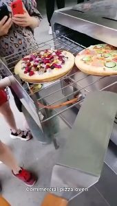 6 Tray Gas Pizza Oven 20L Portable Outdoor Pizza Maker Adjustable Flame Heat Control Stainless Steel