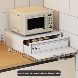 NIFENG | Countertop Microwave Oven Storage Rack Kitchen Organizer