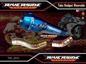 Silincer / Silincer Knalpot Racing M4 Blue Plus Slip On Ninja 250 Ninja Fi Ninja New Fi Ninja Mono Ninja Karbu Ninja Z 250 Cb 150 New Cbr 150 Cbr Lokal R 25 Mt 25