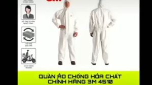 QUẦN ÁO PHÒNG DỊCH  HÓA CHẤT PHUN THUỐC TRỪ SÂU PHUN SƠN  TẨY RỬA HÓA CHẤTBẢO HỘ 3M 4510 [CHÍNH HÃNG 3M]( 1 BỘ)