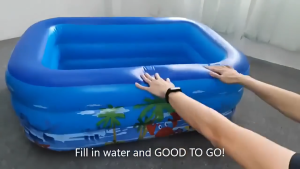 PlayPark Swimming Pool Inflatable Pool for Kids with Air Pump Indoor/Outdoor Family Size Summer Pool