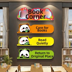 Classroom Library Decorative Wall Stickers 3D