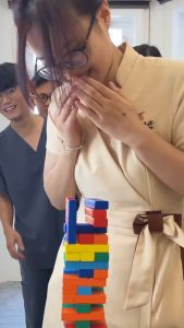 [Sale Khủng] Bộ đồ chơi rút gỗ 51 thanh in hình ngộ nghĩnh nhiều màu sắc cỡ lớn - trò chơi gắn kết gia đình - Chính hãng dododios