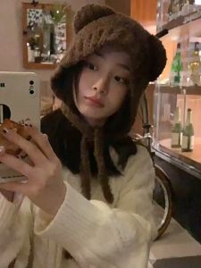 Nón Len Nam Nữ Kiểu Hàn Có Dây Dài 2 Bên Đính Tai Gấu Phủ Tai Koala+ Dày Dặn Mũ Len RQN2432 - REQUANE