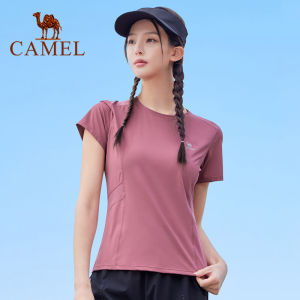 Cameljeans Sports Quick-drying T-shirt Womens Summer New Breathable Elastic Fitness Running Yoga Short-sleeved Top