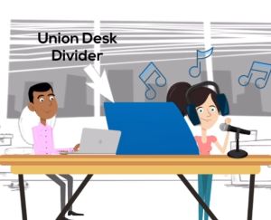 UNION ACOUSTIC SG ️🎶Desk Divider | Table Divider | Desk Partition for Office Noise Reduction (1180mm x 300mm x 20mmT)