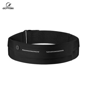 Outtobe Sport Waist Bag Chest Bag Multi-Functional Fitness Bag Waterproof Waist Bag Wear-Resistant Earphone Hole Waist Bag Outdoor Sports Belt Pouch Running Waist Belt Jogging Gym Marathon Waist Packs With Reflective Strip for Workouts Sports Outdoor