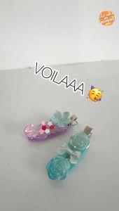 DIY Hair Clip Deco Cream Set | Hairclip Handmade Jepit Rambut Anak Motif Kartun Lucu Aksesoris Klip Jepitan Rambut Perempuan