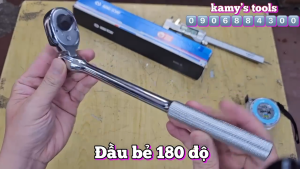 Cần tự động đầu lắc léo cán gai nhám 3/8 inch Kingtony 3781-11F dài 11 inch 280mm