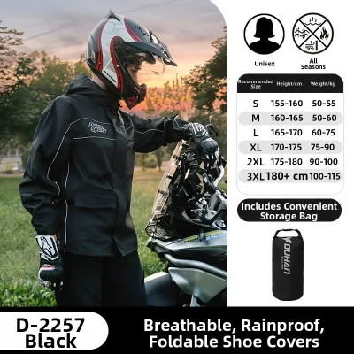 DUHAN | Rainproof Motorcycle Raincoat for Riders Single Person Separated Set