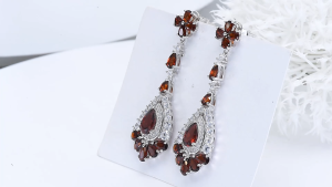 Lohaspie Jewelry Real 8.5 Carats Stud Earring Silver 925 Original Sale Natural Garnet Stud Earring Earring With Stone Genuine Garnet Earrings Birthstone Earring For Women Jewelry