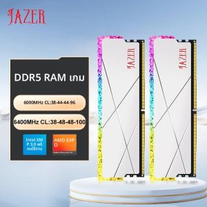 JAZER RGB DDR5 32GB(16GBX2) 6000MHz 6400MHz เดสก์ท็อป Memoria Ram ประสิทธิภาพสูง