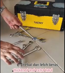 TRENY Heavy Duty Combined Wrench Spanner Common Ring Combination Carbon Steel Tool Double End Size